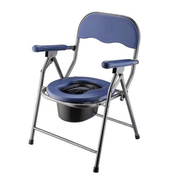 Silla de inodoro plegable de acero al carbono